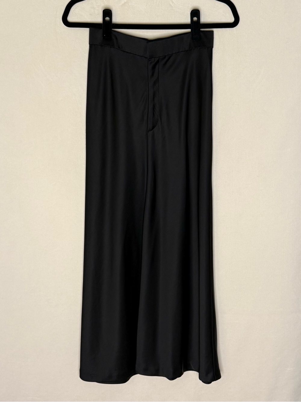 Zara Black Silky Maxi Skirt